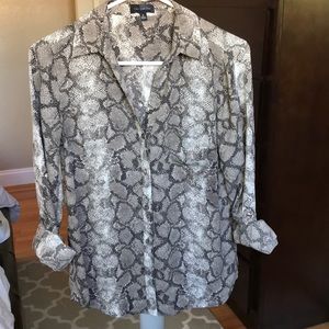 The Limited Snake Skin Print Blouse